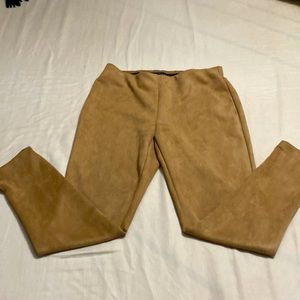 Faux suede pants